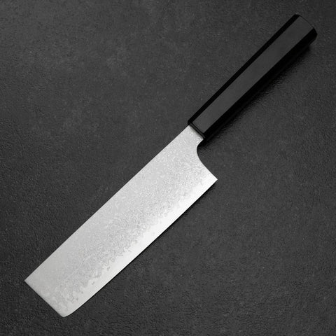 Nakiri VG-10 Damascus Ebony Handle 165mm-[Musashi]-[Japanese-Kitchen-Knives]