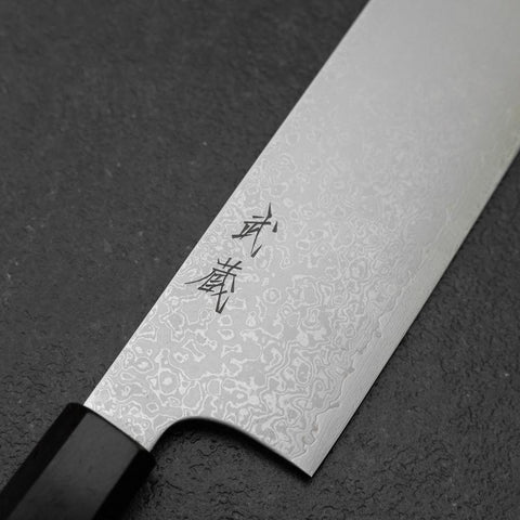 Nakiri VG-10 Damascus Ebony Handle 165mm-[Musashi]-[Japanese-Kitchen-Knives]
