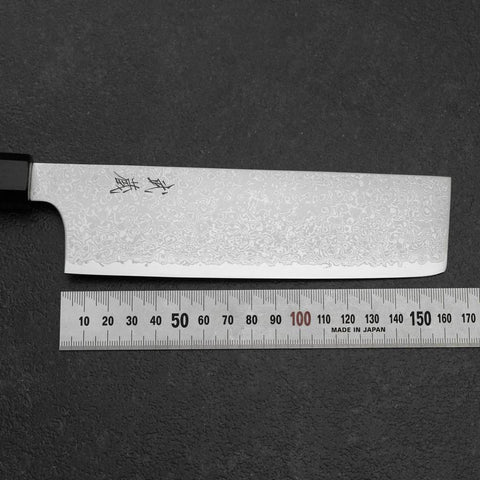 Nakiri VG-10 Damascus Ebony Handle 165mm-[Musashi]-[Japanese-Kitchen-Knives]