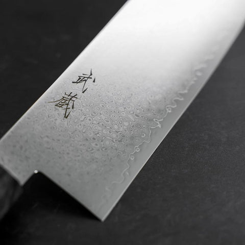 Nakiri VG-10 Damascus Gray Birch Handle 170mm-[Musashi]-[Japanese-Kitchen-Knives]