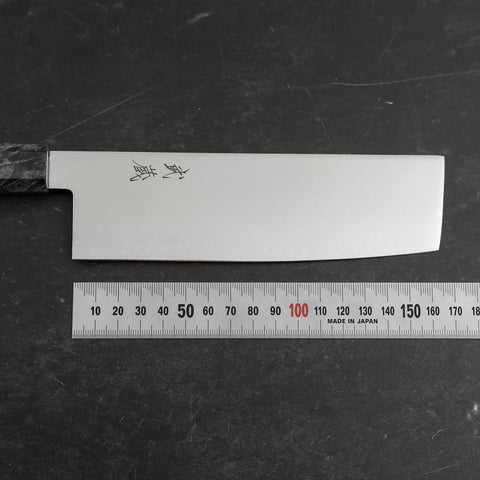 Nakiri VG-10 Damascus Gray Birch Handle 170mm-[Musashi]-[Japanese-Kitchen-Knives]