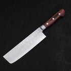 Nakiri VG-10 Damascus Mahogany Handle 165mm-[Musashi]-[Japanese-Kitchen-Knives]