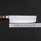 Nakiri VG-10 Damascus Mahogany Handle 165mm-[Musashi]-[Japanese-Kitchen-Knives]