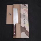 Nakiri VG-10 Damascus Mahogany Handle 165mm-[Musashi]-[Japanese-Kitchen-Knives]