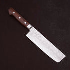 Nakiri VG-10 Damascus Mahogany Handle 165mm-[Musashi]-[Japanese-Kitchen-Knives]