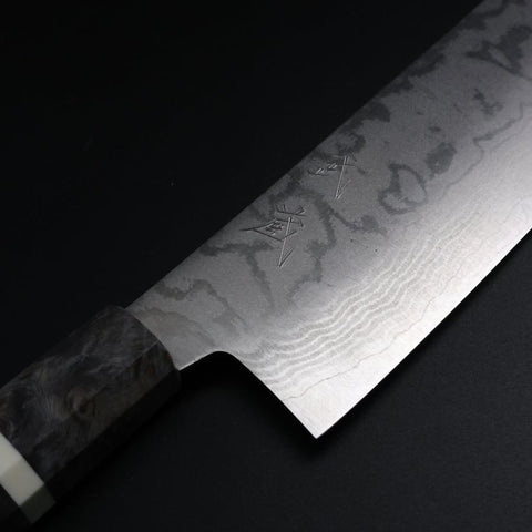 Nakiri VG-10 Damascus Maple Handle 165mm-[Musashi]-[Japanese-Kitchen-Knives]