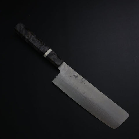 Nakiri VG-10 Damascus Maple Handle 165mm-[Musashi]-[Japanese-Kitchen-Knives]