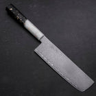 Nakiri VG-10 Damascus Ocean White Black Gold Handle 165mm-[Musashi]-[Japanese-Kitchen-Knives]