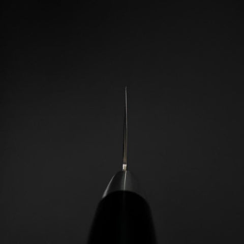 Nakiri VG-10 Damascus Western Black Round Handle 170mm-[Musashi]-[Japanese-Kitchen-Knives]