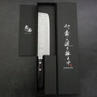 Nakiri VG-10 Damascus Western Blue Handle 165mm (6.5”)-[Musashi]-[Japanese-Kitchen-Knives]