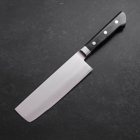 Nakiri VG-10 Damascus Western Cherry Handle 165mm (6.5”)-[Musashi]-[Japanese-Kitchen-Knives]