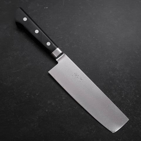 Nakiri VG-10 Damascus Western Cherry Handle 165mm-[Musashi]-[Japanese-Kitchen-Knives]