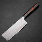Nakiri VG-10 Damascus Yamanaka Black Urushi Handle 170mm (6.7”)-[Musashi]-[Japanese-Kitchen-Knives]