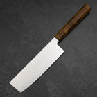 Nakiri VG-10 Damascus Yellow-Brown Birch Handle 170mm (6.7”)-[Musashi]-[Japanese-Kitchen-Knives]