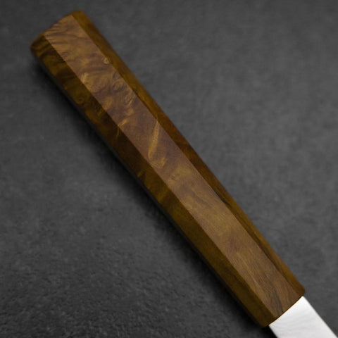 Nakiri VG-10 Damascus Yellow-Brown Birch Handle 170mm (6.7”)-[Musashi]-[Japanese-Kitchen-Knives]