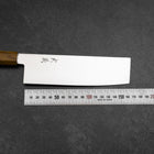 Nakiri VG-10 Damascus Yellow-Brown Birch Handle 170mm (6.7”)-[Musashi]-[Japanese-Kitchen-Knives]