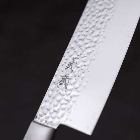 Nakiri VG-10 Mirror Tsuchime Damascus Mahogany Handle 165mm-[Musashi]-[Japanese-Kitchen-Knives]