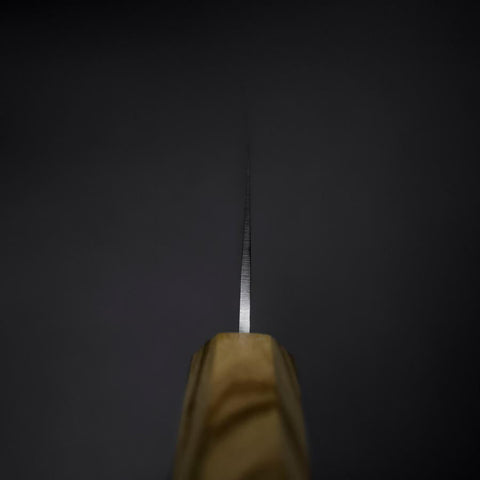 Nakiri VG-10 Mirror Tsuchime Damascus Olive Handle 170mm (6.7”)-[Musashi]-[Japanese-Kitchen-Knives]