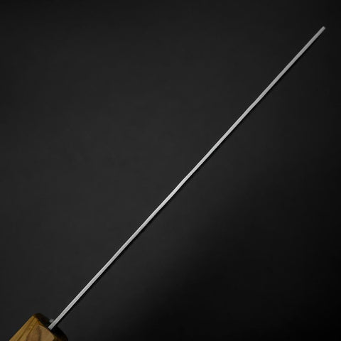 Nakiri VG-10 Mirror Tsuchime Damascus Olive Handle 170mm (6.7”)-[Musashi]-[Japanese-Kitchen-Knives]