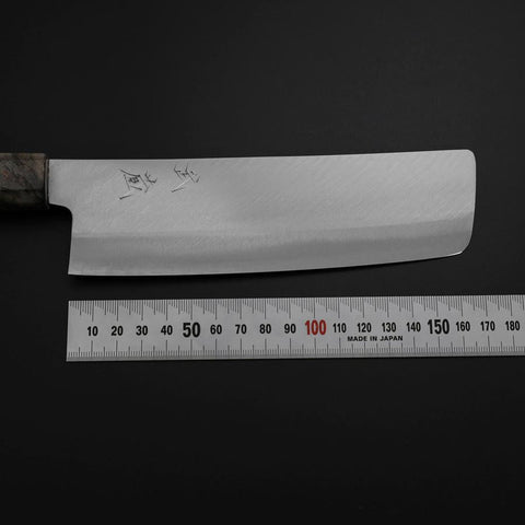 Nakiri VG-10 Polished Maple Handle 165mm (6.5”)-[Musashi]-[Japanese-Kitchen-Knives]
