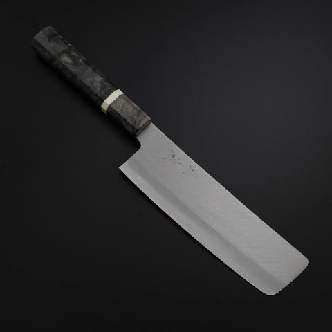 Nakiri VG-10 Polished Maple Handle 165mm (6.5”)-[Musashi]-[Japanese-Kitchen-Knives]