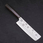 Nakiri VG-10 Polished Sakura Ebony Handle 165mm-[Musashi]-[Japanese-Kitchen-Knives]