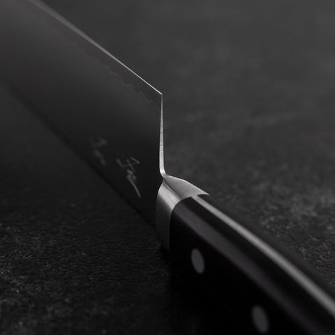 Nakiri VG-10 Polished Western Black Handle 165mm (6.5”)-[Musashi]-[Japanese-Kitchen-Knives]