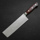 Nakiri VG-10 Polished Western Mahogany Handle 170mm-[Musashi]-[Japanese-Kitchen-Knives]