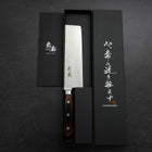 Nakiri VG-10 Polished Western Mahogany Handle 170mm-[Musashi]-[Japanese-Kitchen-Knives]