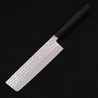Nakiri VG-10 Tsuchime Damascus Buffalo Ebony Handle 165mm-[Musashi]-[Japanese-Kitchen-Knives]