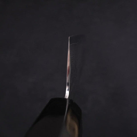 Nakiri VG-10 Tsuchime Damascus Buffalo Ebony Handle 165mm-[Musashi]-[Japanese-Kitchen-Knives]