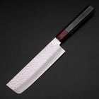 Nakiri VG-10 Tsuchime Damascus Cherry Grey Handle 165mm-[Musashi]-[Japanese-Kitchen-Knives]
