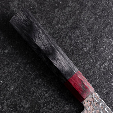 Nakiri VG-10 Tsuchime Damascus Pakka Handle 165mm (6.5”)-[Musashi]-[Japanese-Kitchen-Knives]