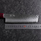 Nakiri VG-10 Tsuchime Damascus Pakka Handle 165mm (6.5”)-[Musashi]-[Japanese-Kitchen-Knives]
