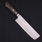 Nakiri VG-10 Tsuchime Damascus Western Brown Handle 165mm-[Musashi]-[Japanese-Kitchen-Knives]