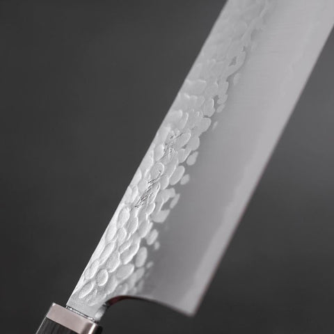 Nakiri VG-10 Tsuchime Oval Charcoal Handle 180mm-[Musashi]-[Japanese-Kitchen-Knives]