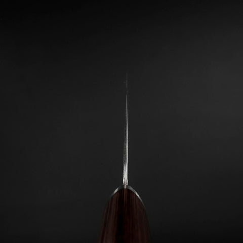 Nakiri VG-10 Tsuchime Oval Mahogany Handle 180mm (7”)-[Musashi]-[Japanese-Kitchen-Knives]