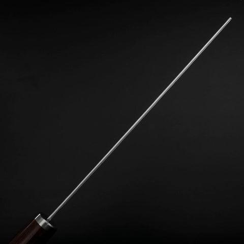 Nakiri VG-10 Tsuchime Oval Mahogany Handle 180mm (7”)-[Musashi]-[Japanese-Kitchen-Knives]