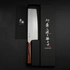 Nakiri VG-10 Tsuchime Oval Mahogany Handle 180mm-[Musashi]-[Japanese-Kitchen-Knives]