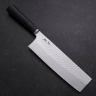 Nakiri VG-10 Tsuchime Oval Purple Handle 180mm-[Musashi]-[Japanese-Kitchen-Knives]