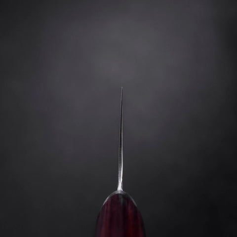 Nakiri VG-10 Tsuchime Oval Red Handle 180mm (7”)-[Musashi]-[Japanese-Kitchen-Knives]