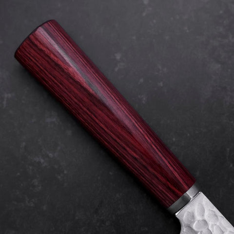 Nakiri VG-10 Tsuchime Oval Red Handle 180mm-[Musashi]-[Japanese-Kitchen-Knives]