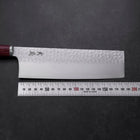 Nakiri VG-10 Tsuchime Oval Red Handle 180mm-[Musashi]-[Japanese-Kitchen-Knives]