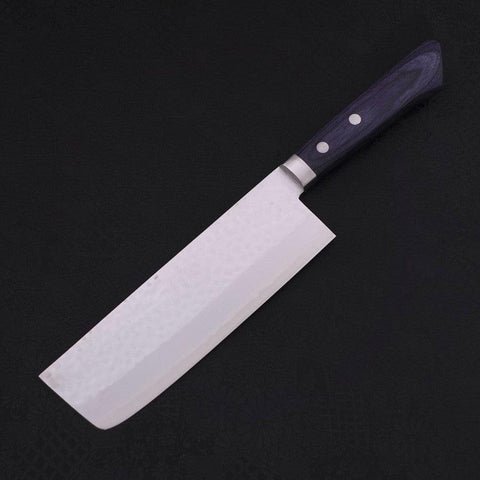 Nakiri VG-10 Tsuchime Western Dark Blue Handle 165mm-[Musashi]-[Japanese-Kitchen-Knives]