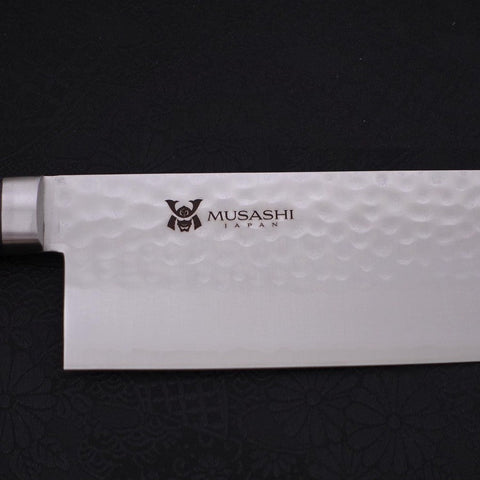 Nakiri VG-10 Tsuchime Western Dark Blue Handle 165mm-[Musashi]-[Japanese-Kitchen-Knives]