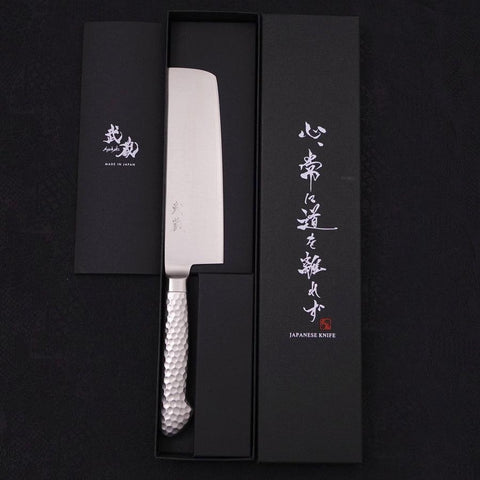 Nakiri VG-5 Polished Western Handle 160mm (6.3”)-[Musashi]-[Japanese-Kitchen-Knives]
