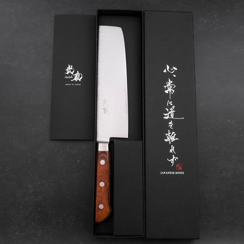 Nakiri VG-5 Tsuchime Western Handle 180mm (7”)-[Musashi]-[Japanese-Kitchen-Knives]