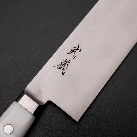 Nakiri VG-5 Tsuchime Western White Marble Handle 170mm (6.7”)-[Musashi]-[Japanese-Kitchen-Knives]