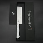 Nakiri VG-5 Tsuchime Western White Marble Handle 170mm (6.7”)-[Musashi]-[Japanese-Kitchen-Knives]
