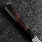 Nakiri White Steel #1 Tsuchime Buffalo Ebony Handle 165mm (6.5”)-[Musashi]-[Japanese-Kitchen-Knives]